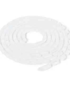 Qoltec кабел organizer 14mm 10m бял