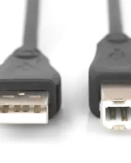 Alternative view of Digitus кабел за връзка USB 2.0 HighSpeed Type USB A/USB B M/M черен 1,8m