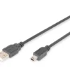 Digitus USB2.0 кабел за връзка A-mini B (5pin)M/M 1.8m