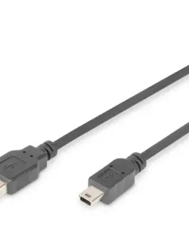 Digitus USB2.0 кабел за връзка A-mini B (5pin)M/M 1.8m