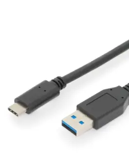 Digitus кабел за връзка USB 3.1 Gen.2 SuperSpeed + 10Gbps USB Type C / USB A M / M Power Delivery черен