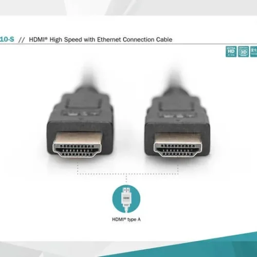 Digitus HDMI кабел Highspeed Ethernet A M / M 1m
