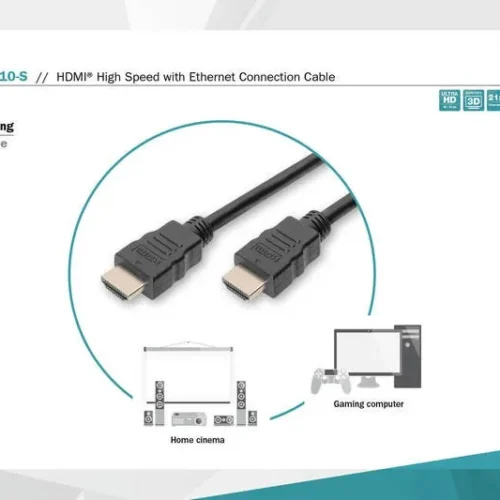 Digitus HDMI кабел Highspeed Ethernet A M / M 1m