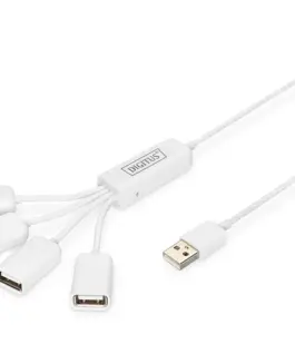 Digitus USB2.0 кабел Hub 4xUSB A /F - 1xUSB A/M passive