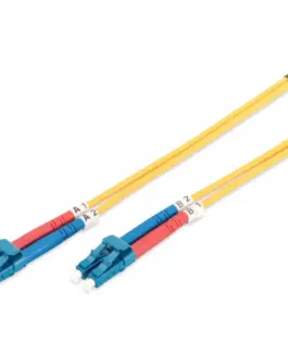 Digitus Patch cord FO SM 09/125 OS2 LC-LC duplex 1m жълт