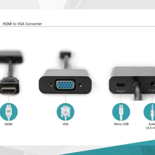 Digitus адаптер audio-video HDMI Type A VGA
