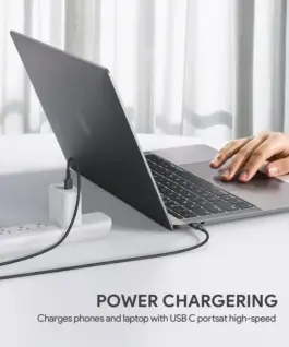 AUKEY CB-CC03 OEM ultra fast nylon Quick Charge USB C – USB C | 0.3m | 5Gbps | 60W PD |
