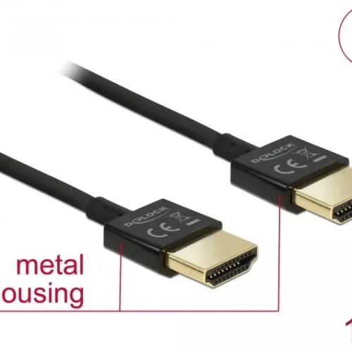 Alternative view of Кабел Delock  HDMI-A мъжко - HDMI-A мъжко,18 Gbit/s, 4K, 1 м, Черен