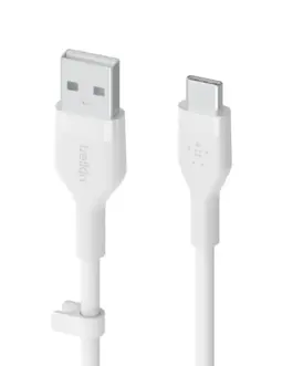 Alternative view of Belkin кабел BoostCharge USB-A/USB-C silicone 1m, бял