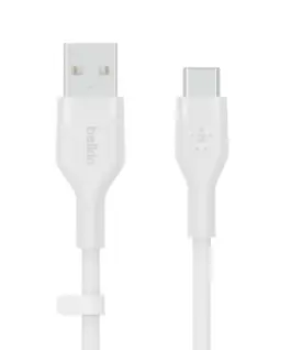Belkin кабел BoostCharge USB-A/USB-C silicone 2m бял