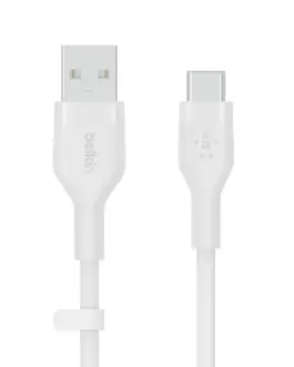 Belkin кабел BoostCharge USB-A/USB-C silicone 2m бял