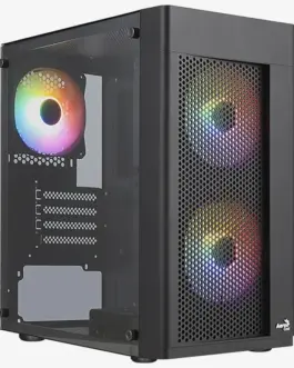 Alternative view of AeroCool кутия за компютър Hexform TG FRGB USB 3.0 Mini Tower черен