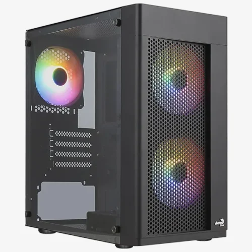 AeroCool кутия за компютър Hexform TG FRGB USB 3.0 Mini Tower