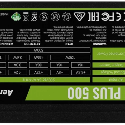 Alternative view of AeroCool захранващ блок VX PLUS 500W ATX
