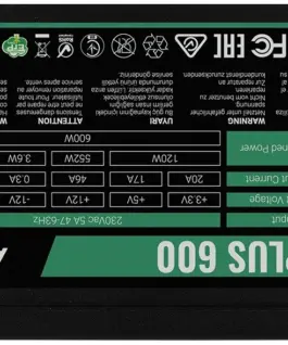 Alternative view of AeroCool захранващ блок VX PLUS 600W ATX