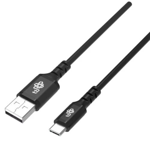 TB кабел USB-USB C 2m silicone черен Quick Charge