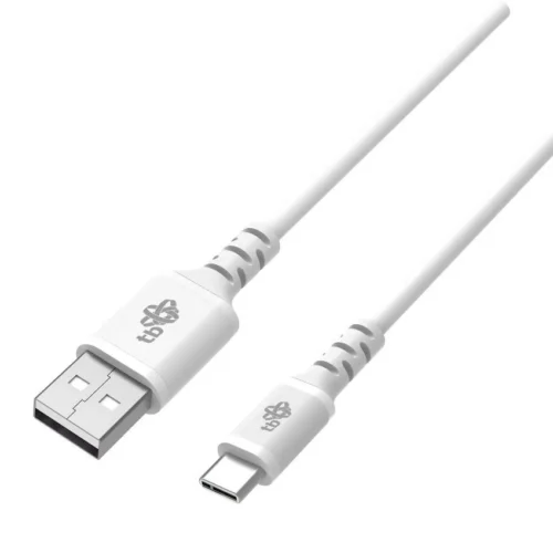 TB кабел USB-USB C 2m silicone бял Quick Charge