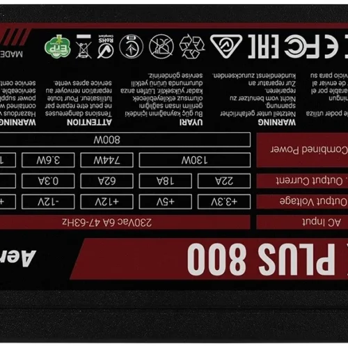 AeroCool захранващ блок VX PLUS 800W ATX