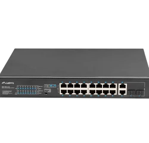 Lanberg Switch 16X 100MB POE+/2X combo unmanagedrack 19-inch gigabit ethernet 150W
