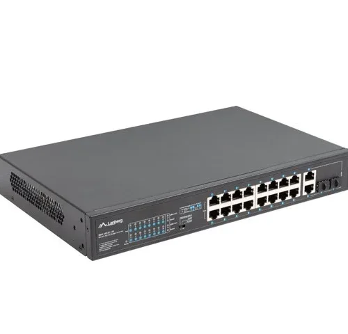 Lanberg Switch 16X 100MB POE+/2X combo unmanagedrack 19-inch gigabit ethernet