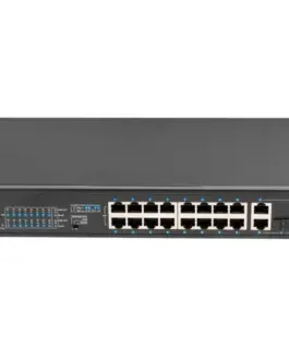 Lanberg Switch 16X 100MB POE+/2X Combo unmanaged rack 19 inch Gigabit Ethernet 250W