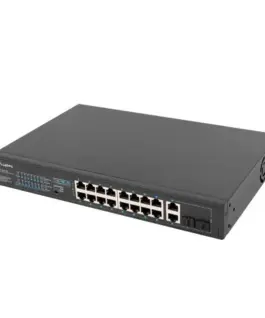 Lanberg Switch 16X 100MB POE+/2X Combo unmanaged rack 19 inch Gigabit Ethernet