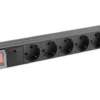 Lanberg Surge protector Rack PDU 1U 10A 4X 230V PL 4X IEC C13 2m C14 черен
