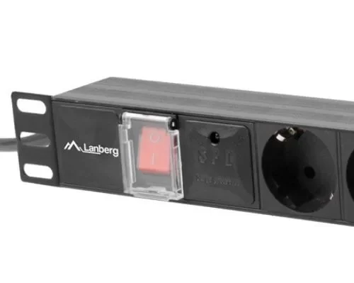 Alternative view of Lanberg Surge protector Rack PDU 19 1U 10A 7X SCHUKO 2m черен C14