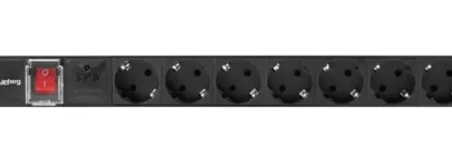 Lanberg Surge protector Rack PDU 19 1U 10A 7X SCHUKO 2m черен C14