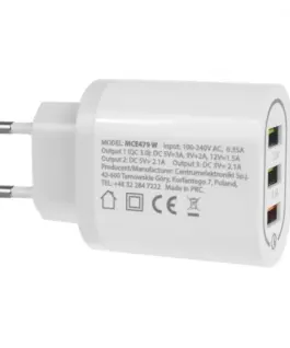 Maclean Universal 3xUSB бързо зарядно Maclean MCE479W
