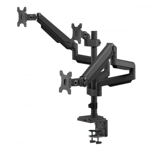 Alternative view of Maclean Bracket for 3 monitors Ergo Office ER-408B
