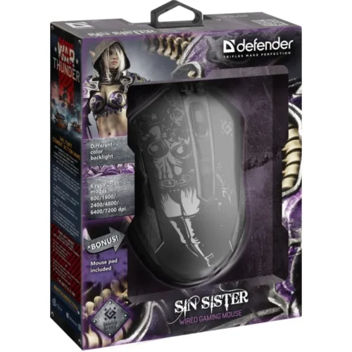 Defender GAMING MOUSE SIN SISTER GM-933