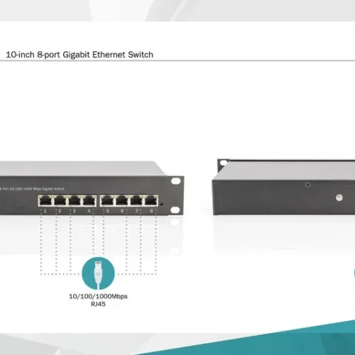 Digitus Switch 10 inches Rack 8-port GigabitEthernet