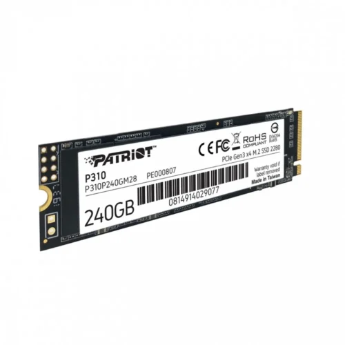 Patriot SSD drive P310 240GB M.2 2280 1700/1000 PCIe NVMe Gen3 x 4