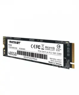 Patriot SSD drive P310 480GB M.2 2280 1700/1500 PCIe NVMe Gen3 x 4