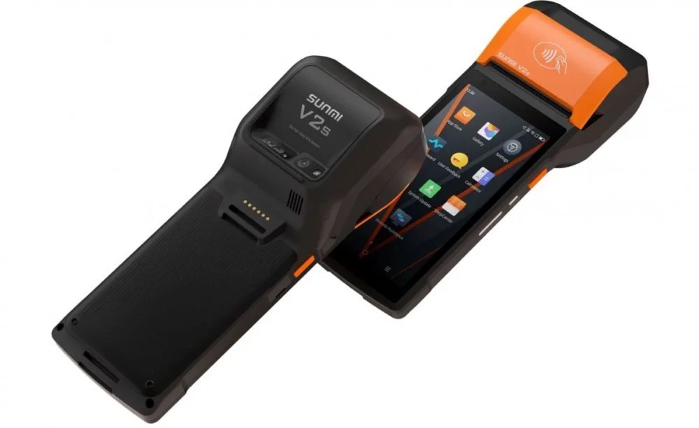 Sunmi Mobile Terminal V2s Android 11 2/16 GB 5+2 MP camera micro SD 4G NFC 2 SAM Label &