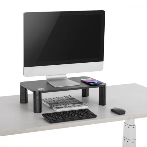 Maclean Monitor stand with QI Ergo Office ER-415