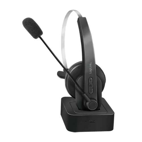 LogiLink синtooth mono headset with charging stand