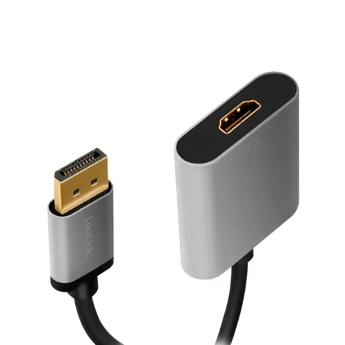 Alternative view of LogiLink Displayport to HDMI adap ter, 4K 60hz, alu, 0.15