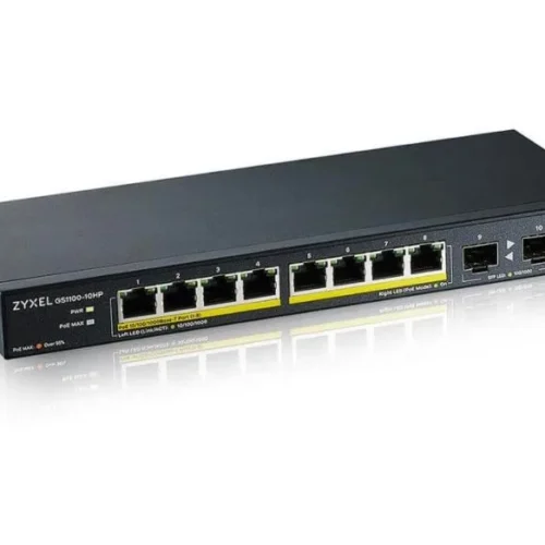 Alternative view of Zyxel GS1100-10HP-EU0102F 120W PoE 8xGigabit 2xFiber Uplilk Switch