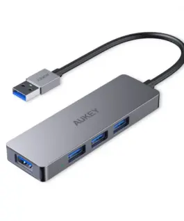 AUKEY HUB CB-H3 USB-A aluminum | Ultra Slim | 4w1 | 4xUSB 3.0 | 5Gbps