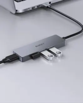 Alternative view of AUKEY HUB CB-H3 USB-A aluminum | Ultra Slim | 4w1 | 4xUSB 3.0 | 5Gbps