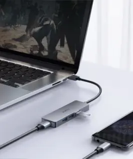 AUKEY HUB CB-H3 USB-A aluminum | Ultra Slim | 4w1 | 4xUSB 3.0 | 5Gbps