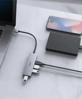 AUKEY HUB CB-H3 USB-A aluminum | Ultra Slim | 4w1 | 4xUSB 3.0 | 5Gbps