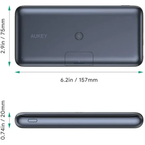 Alternative view of AUKEY външна батерия PB-WL03 Ultrafast 20000 mAh | wireless charging Qi | LED | Power Deliwery 3.0 | Quick Charge 3.0 | 22.5W