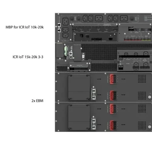 Alternative view of PowerWalker UPS Rack VFI 20000 ICR IOT 3/3 On-line 10KVA terminal RJ-45 USB-B RS-232 3/3