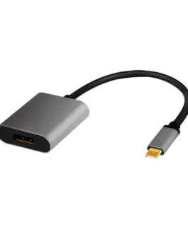LogiLink USB-C to DP/F адаптер 4K/60Hz alu 0.15m