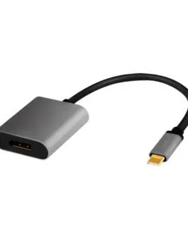 LogiLink USB-C to DP/F адаптер 4K/60Hz alu 0.15m