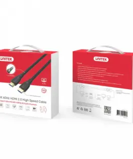 Alternative view of Unitek HIGH SPEED HDMI кабел 2.0, 4K, 10M, C11043BK