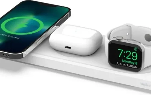 Belkin Wireless charging pad MagSafe 3in1 бял